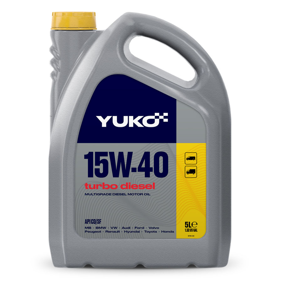 Олива моторна YUKO TURBO DIESEL 15W-40 API CD/SF 180кг бочка 200л метал